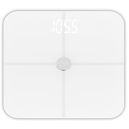 AD 8187 Vit Våg för badrummet med analysfunktion - smart app Fitgo