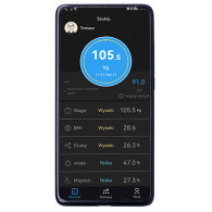 AD 8187 Vit Våg för badrummet med analysfunktion - smart app Fitgo
