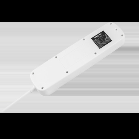 Förlängningssladd Rebel med 6 strömbrytare 5 uttag - 3m