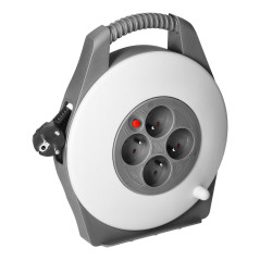 Förlängningssladd med 4 uttag 2P+Z, kabel PVC H05VV-F 3x1mm2, längd 10m.