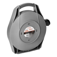 Förlängningssladd med 4 uttag 2P+Z, kabel PVC H05VV-F 3x1mm2, längd 10m.