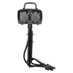 Trädgårdsuttag 2x2P+Z, 3680W, IP44, kabel 1,5m H07RN-F 3x1,5mm. | HandlaSmidigt.se