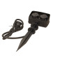 Trädgårdsuttag 2x2P+Z, 3680W, IP44, kabel 1,5m H07RN-F 3x1,5mm.