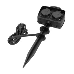 Trädgårdsuttag 2x2P+Z (schuko), IP44, 1,5m H07RN-F 3x1,5mm. | HandlaSmidigt.se