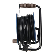 Förlängningssladd MINI, 4 uttag 2P+Z, metallstativ, jordad H05VV-F 3x1mm², längd 15m, grå