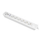 Överspänningsskydd, 6 uttag 2P+Z (Schuko), kabel 3x1,5mm², längd 3m, med tvåvägs belyst strömbrytare. 16A/230V.