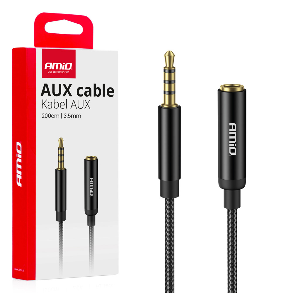 Ljudkabel förlängare aux mini jack 3.5mm 2m amio-04296 Ljudkabel förlängare aux mini jack 3.5mm 2m amio-04296