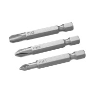 Końcówki wkrętarskie - philips komplet ph1,2,3/50 (3szt.)