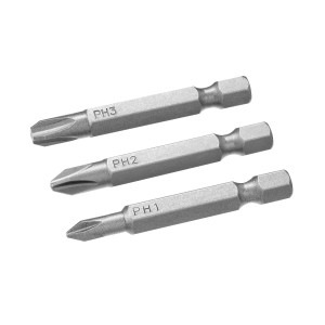 Końcówki wkrętarskie - philips komplet ph1,2,3/50 (3szt.)