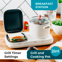 AD 6421 Frukoststation 2 i 1 - grill och kokkärl | HandlaSmidigt.se