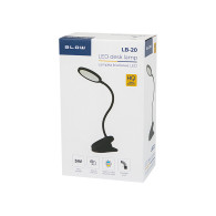 44-165 - LED-skrivbordslampa LB-20 med svart klämma