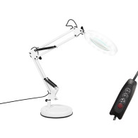 44-168- LED-skrivbordslampa lb-23 vit med förstoringsglas