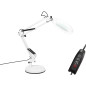 44-168- LED-skrivbordslampa lb-23 vit med förstoringsglas