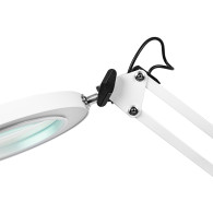 44-168- LED-skrivbordslampa lb-23 vit med förstoringsglas
