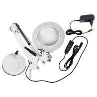 44-168- Lampka biurkowa led lb-23 biała z lupą
