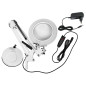 44-168- LED-skrivbordslampa lb-23 vit med förstoringsglas