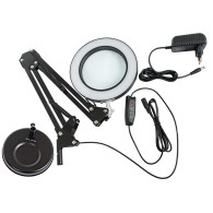 44-169- Lampka biurkowa led lb-23 czarna z lupą'