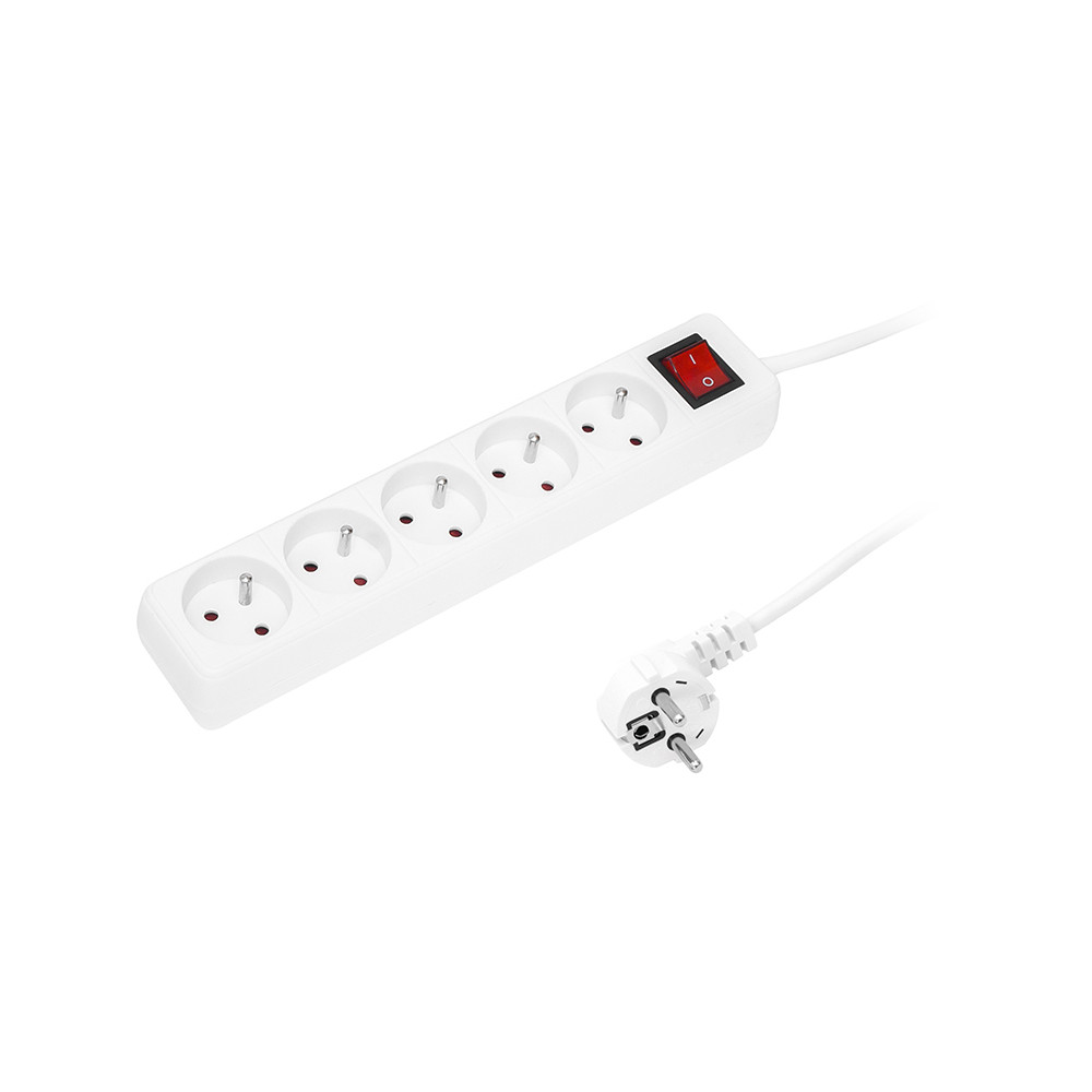 98-739- Nätkabel förlängare pr-570wsp med 5 uttag med jordanslutning + strömbrytare 5m vit (3x1,5mm) 98-739- Nätkabel förlängare pr-570wsp med 5 uttag med jordanslutning + strömbrytare 5m vit (3x1,5mm)