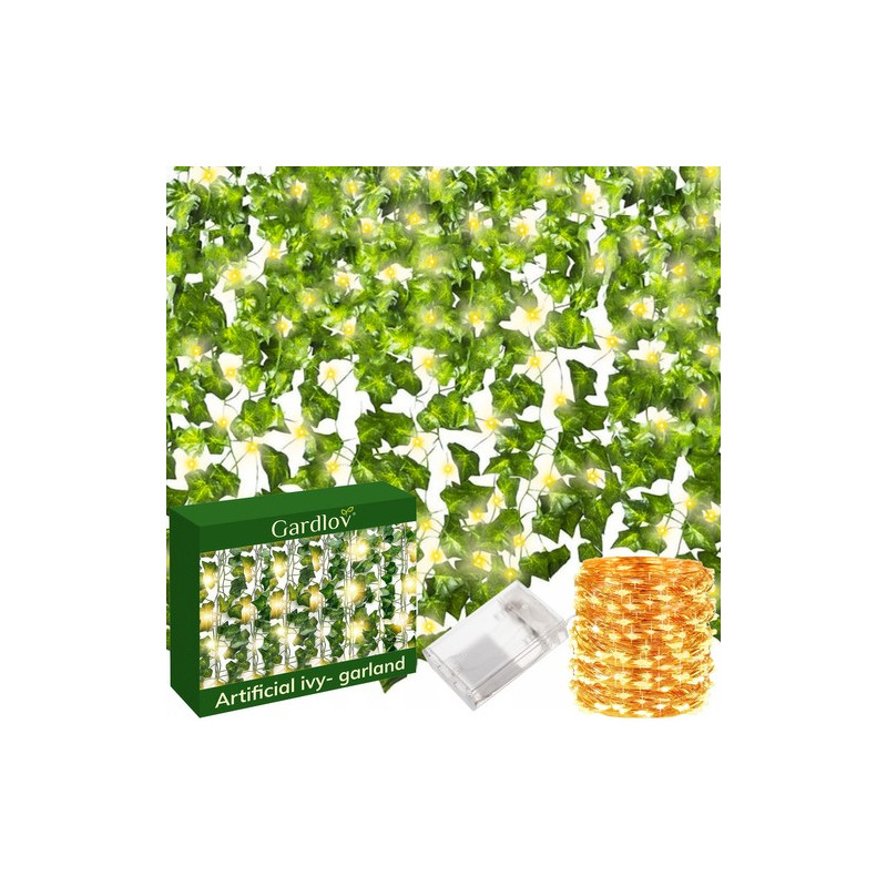 Konstgjord murgröna + LED Gardlov 24538