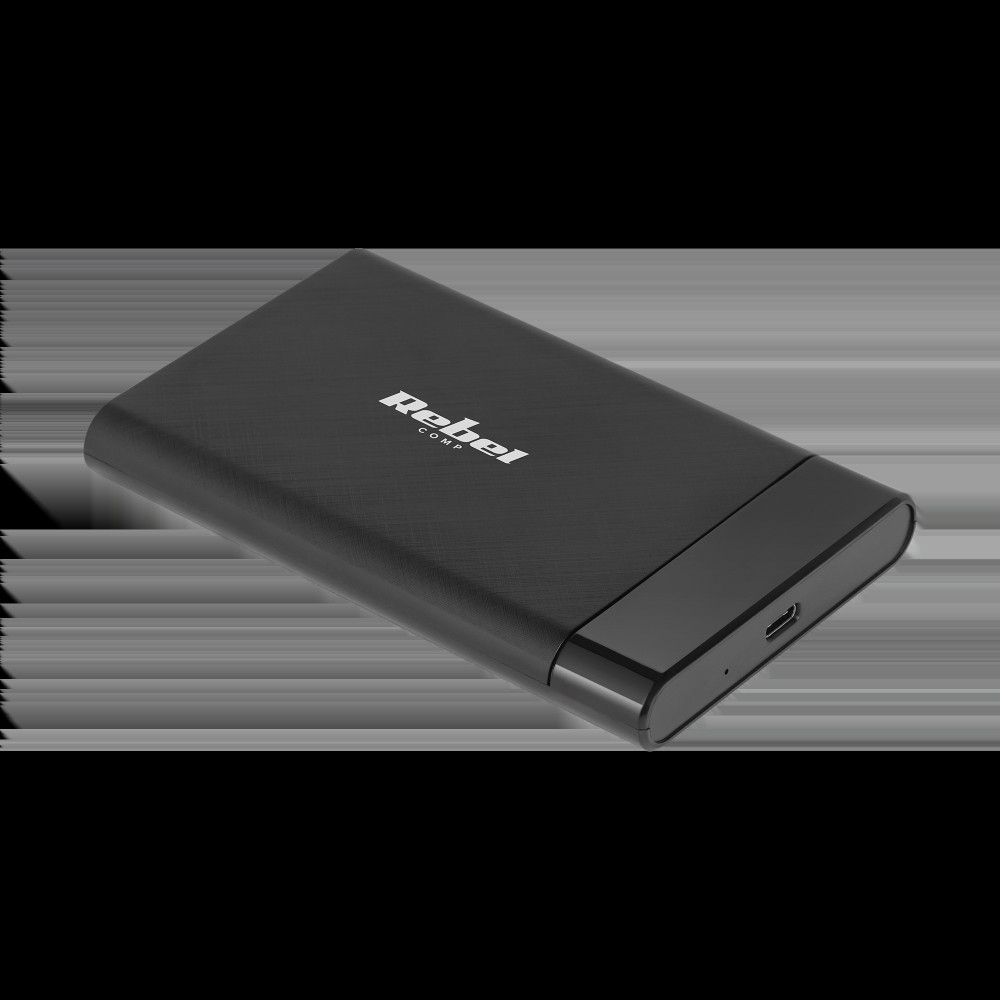 Hårddiskfodral 2,5' SATA USB C 3.1 Rebel aluminium Hårddiskfodral 2,5' SATA USB C 3.1 Rebel aluminium
