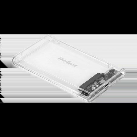 Hårddiskfodral 2,5' SATA USB C 3.1 Rebel transparent