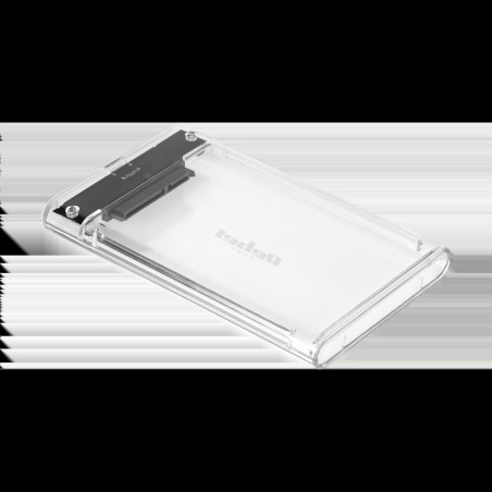 Hårddiskfodral 2,5' SATA USB C 3.1 Rebel transparent