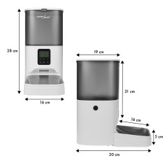 Automatisk matdispenser / foderautomat för djur från GreenBlue, 6L, USB 5V1A, GB393 | HandlaSmidigt.se