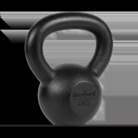 Kettlebell i gjutjärn, 4 kg, REBEL ACTIVE | HandlaSmidigt.se