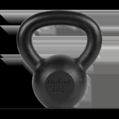 Kettlebell i gjutjärn, 4 kg, REBEL ACTIVE