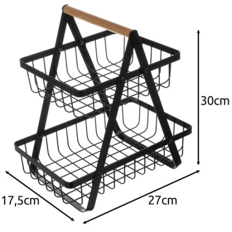 Tvånivå fruktkorg / grönsakskorg Ruhhy 24265
