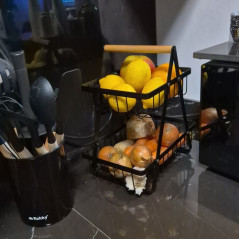 Tvånivå fruktkorg / grönsakskorg Ruhhy 24265