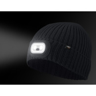 Czapka z latarka LED RGB, grafitowa