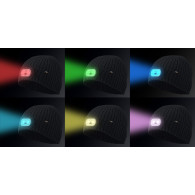 Czapka z latarka LED RGB, grafitowa