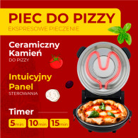 AD 6314 Pizzugn - elektrisk - 5 temperaturregleringar.