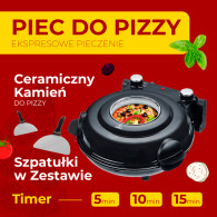 AD 6314 Pizzugn - elektrisk - 5 temperaturregleringar.