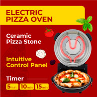 AD 6314 Piec do pizzy - elektryczny - 5 stopni regulacji temp.