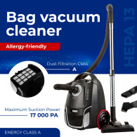 AD 7054 Dammsugare med påse som är allergivänlig - hepa 13