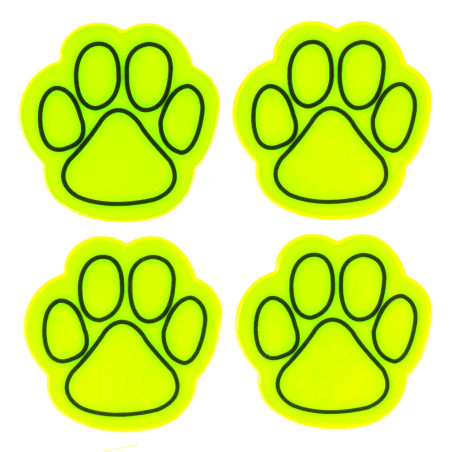 Fluorescerande reflexvarningsklistermärken för barn fotavtryck amio-03940