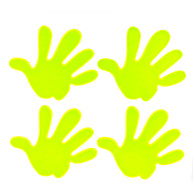 Fluorescerande reflexvarning klistermärken för barn, tassar amio-03942