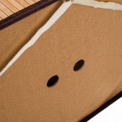 Tvåfackad bambuskorg för tvätt - Ruhhy 24269