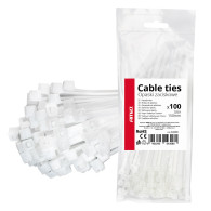 Kabelbinder vit 3,6×150mm 100 st. amio-04308
