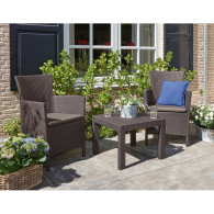 Trädgårdsmöbelset ROSARIO BALCONY SET i brons-beige.