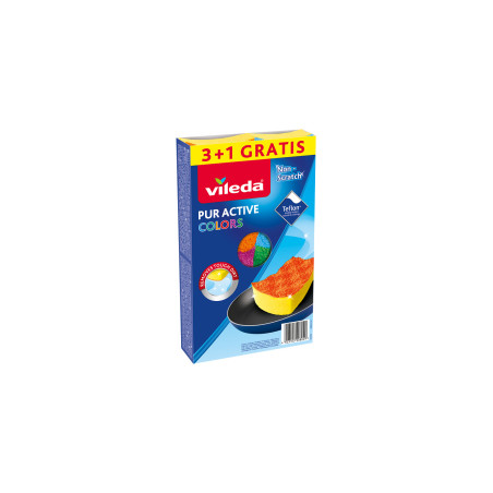 Diskborste Vileda Pur Active Colors 4 stycken. | HandlaSmidigt.se
