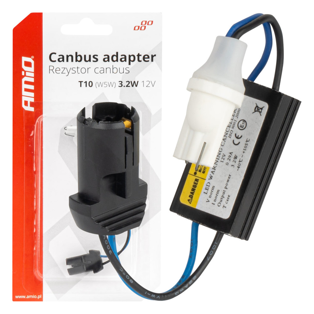 Motstånd motstånd canbus för ledlampor 12v 3,2w t10 w5w amio-04087