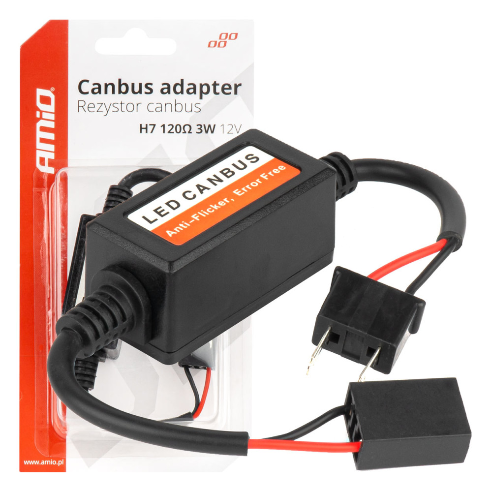 Motståndsmotstånd för canbus till LED-lampor 3W 120? H7 amio-04088