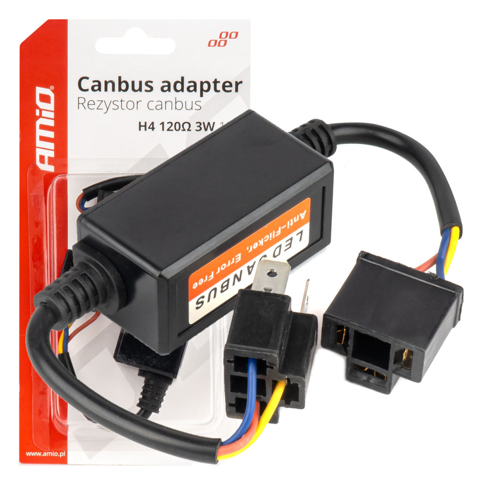 Motstånd Canbus resistor för LED-lampor 3W 120? H4 amio-04127
