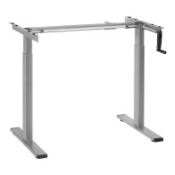 Skrivbord Maclean, manuell höjdjustering, utan skiva, för sittande/stående arbete, max 60 kg, max höjd 120 cm, MC-790NG.