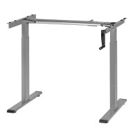 Skrivbord Maclean, manuell höjdjustering, utan skiva, för sittande/stående arbete, max 60 kg, max höjd 120 cm, MC-790NG.