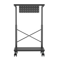 Understell till datorvagn med hjul för CPU med NanoRS-hylla, max 80 kg, justerbar höjd 550~850 mm, RS430.