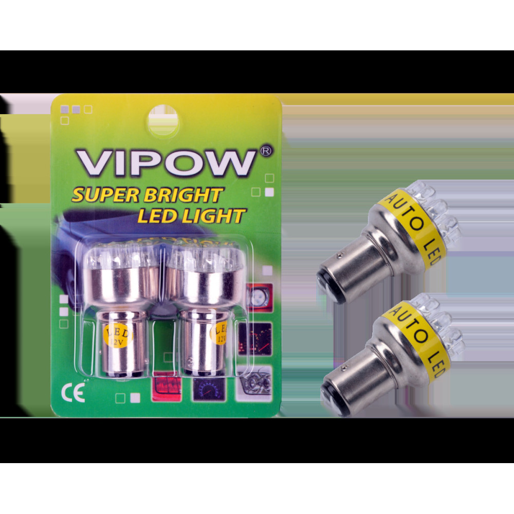 Bilampa 12V S-25-12LED/1157 gul/blister-2st